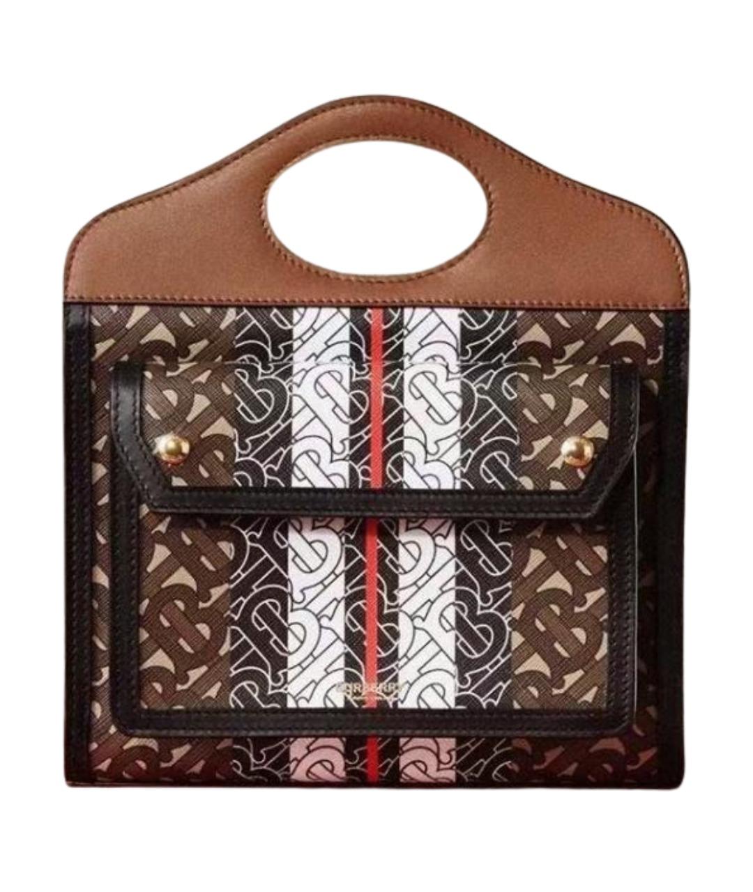 BURBERRY Коричневая кожаная сумка через плечо, фото 1