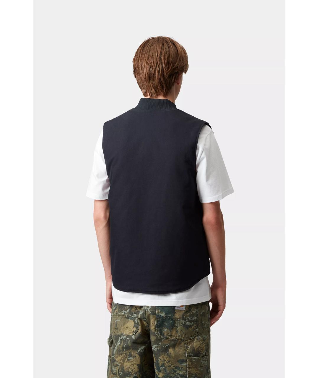 CARHARTT WIP Темно-синий хлопковый жилет, фото 4