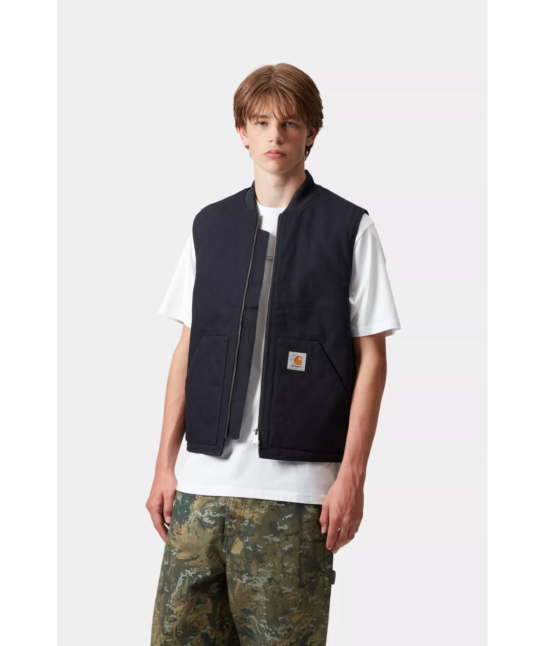 CARHARTT WIP Темно-синий хлопковый жилет, фото 3