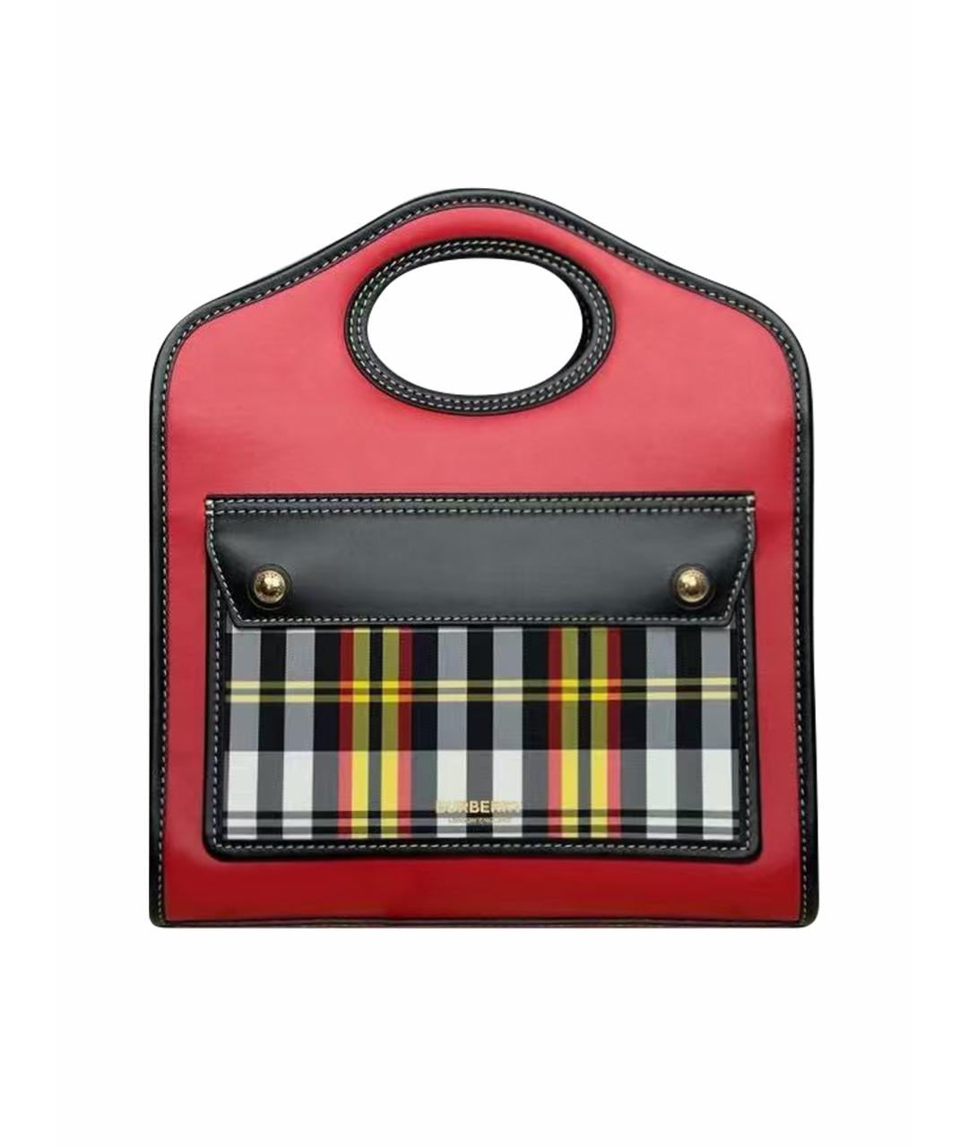 BURBERRY Красная кожаная сумка через плечо, фото 1
