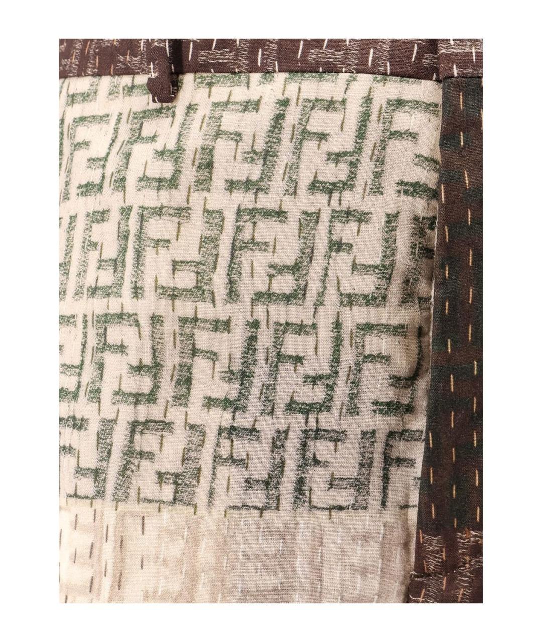 FENDI Мульти льняные шорты, фото 3