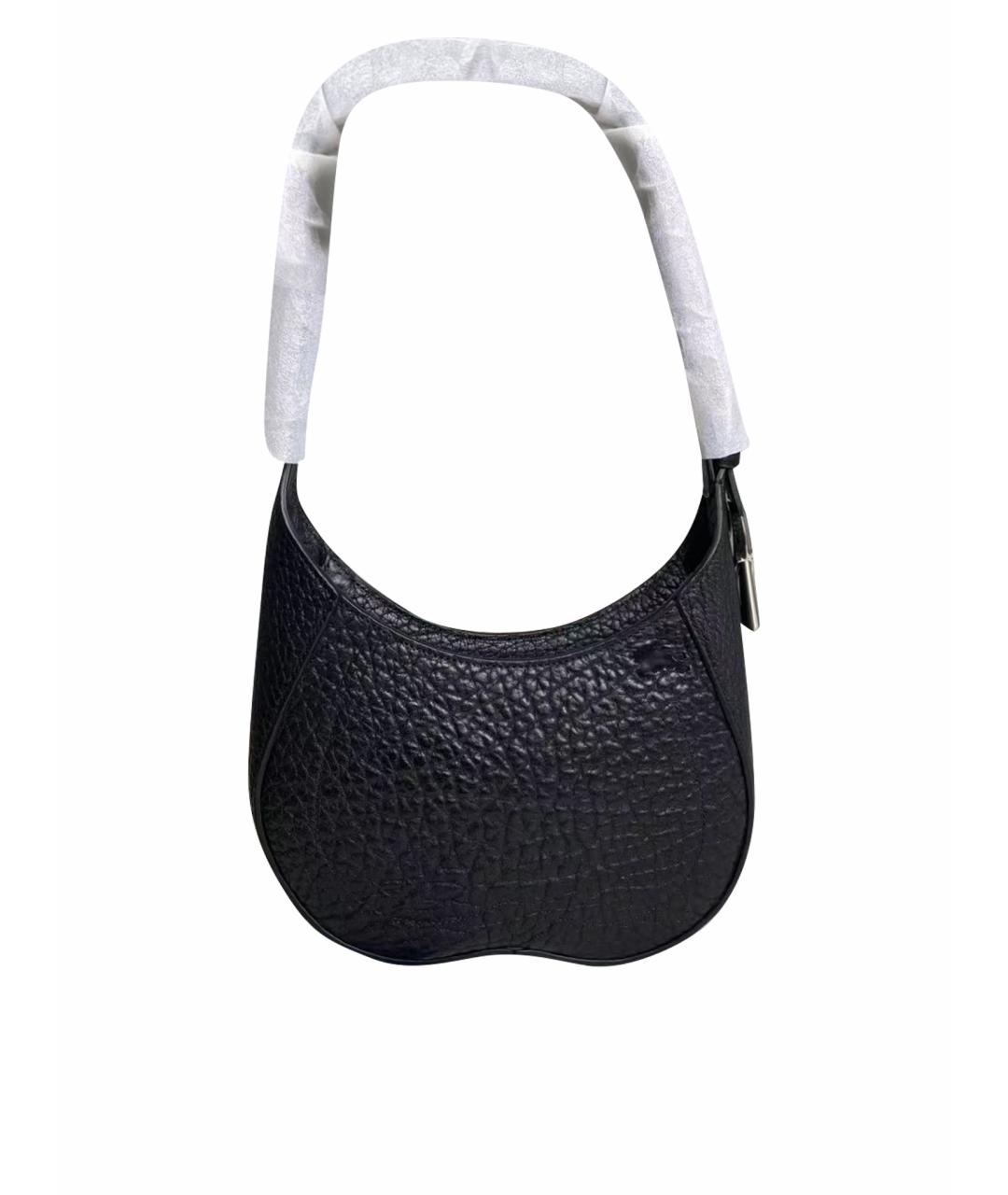 BURBERRY Черная кожаная сумка через плечо, фото 1