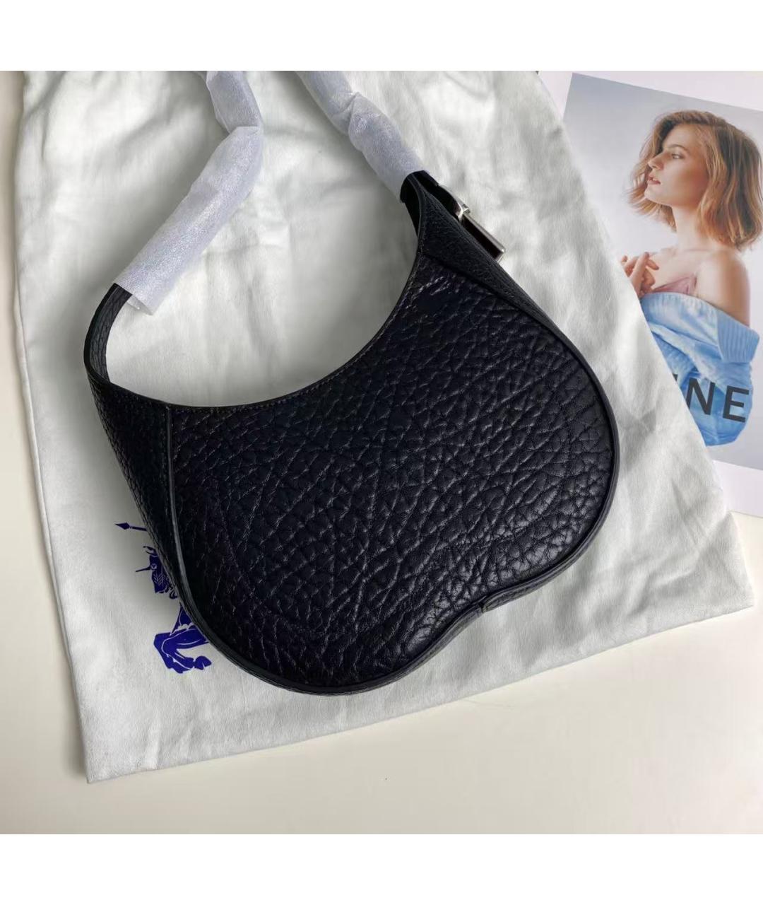 BURBERRY Черная кожаная сумка через плечо, фото 3