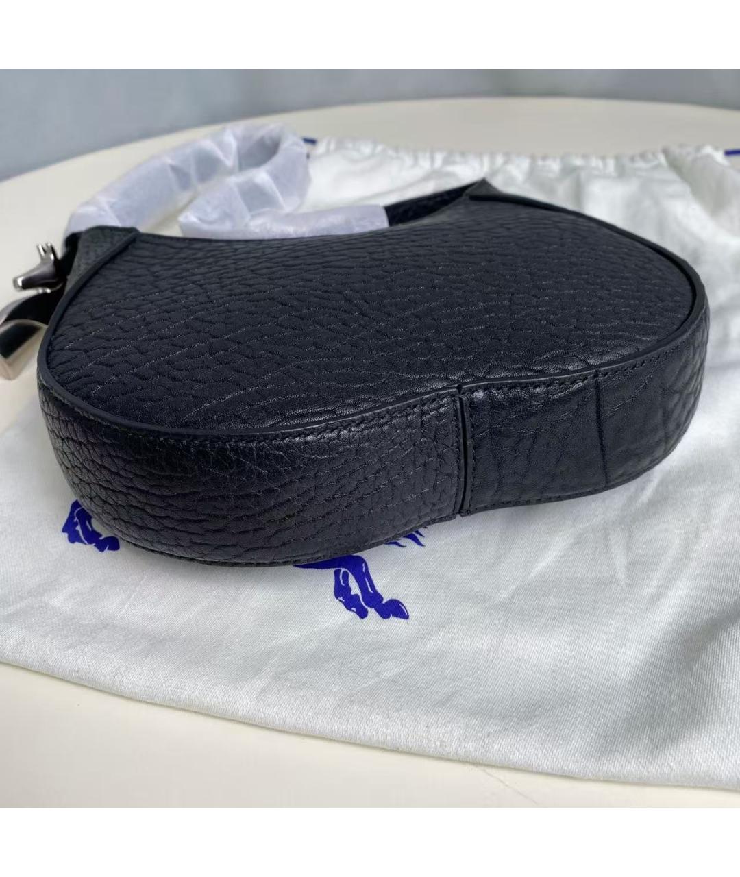 BURBERRY Черная кожаная сумка через плечо, фото 4