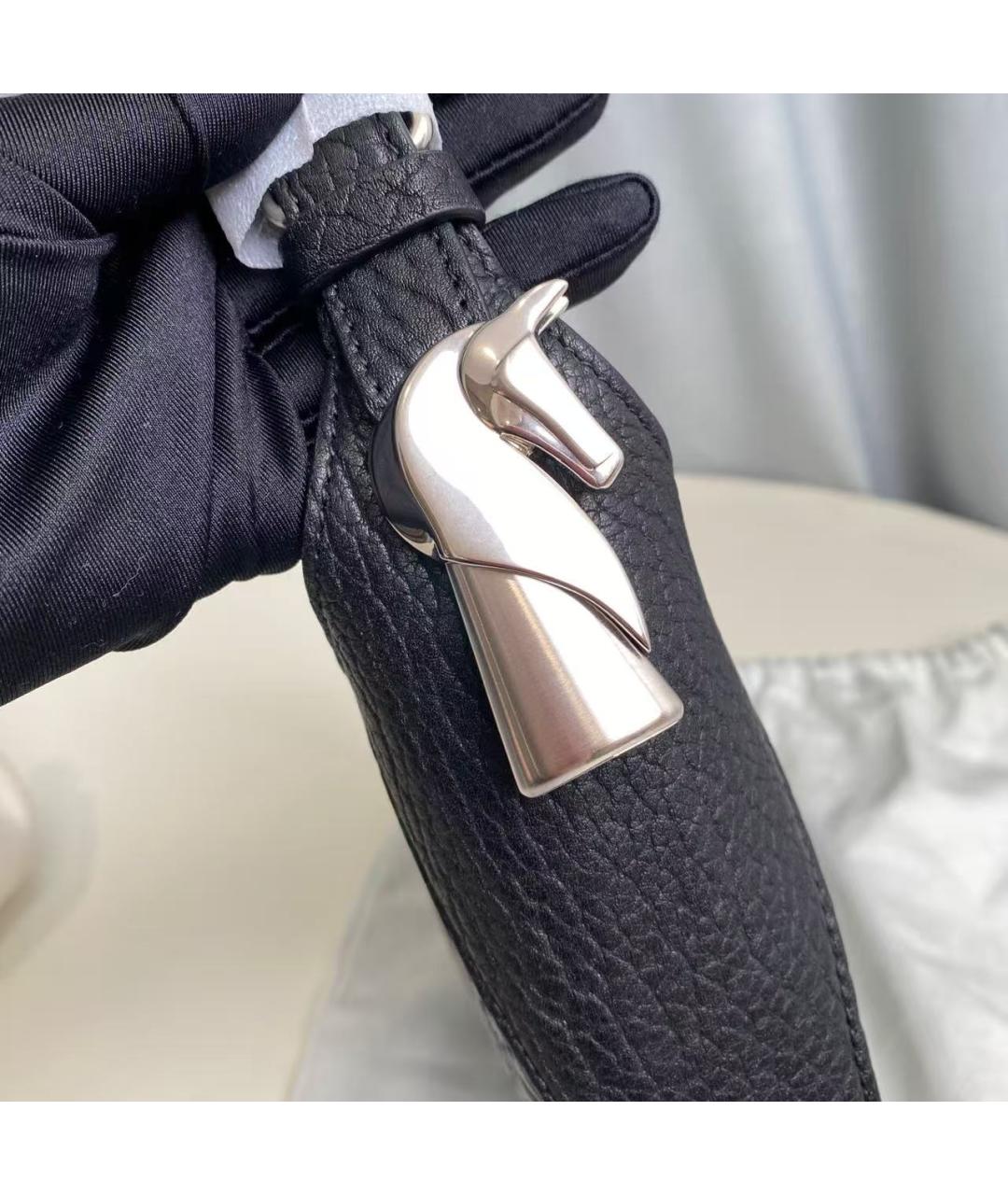 BURBERRY Черная кожаная сумка через плечо, фото 5