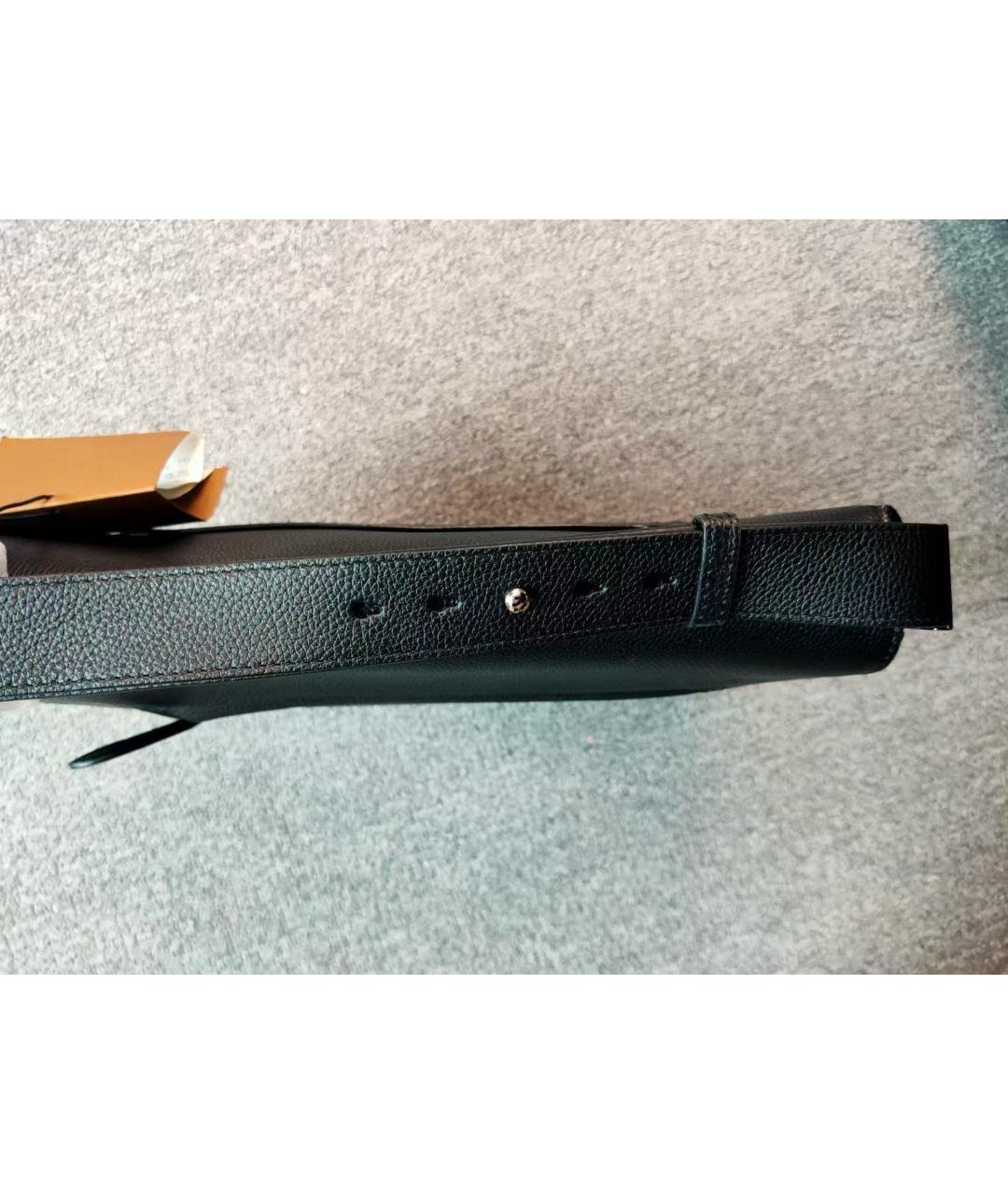 BURBERRY Черная кожаная сумка через плечо, фото 4