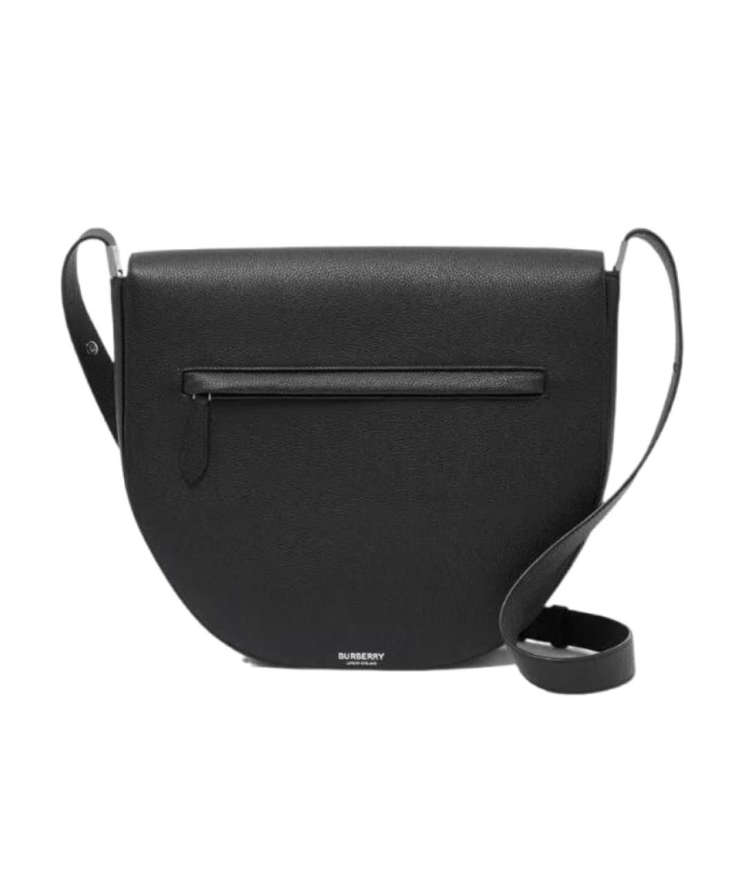 BURBERRY Черная кожаная сумка через плечо, фото 1