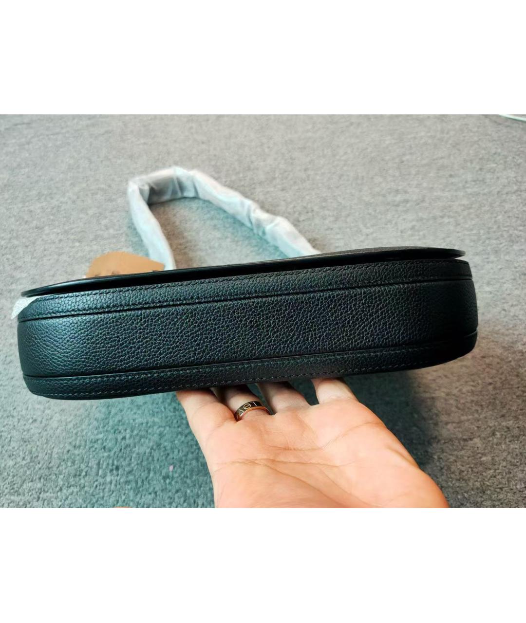 BURBERRY Черная кожаная сумка через плечо, фото 3