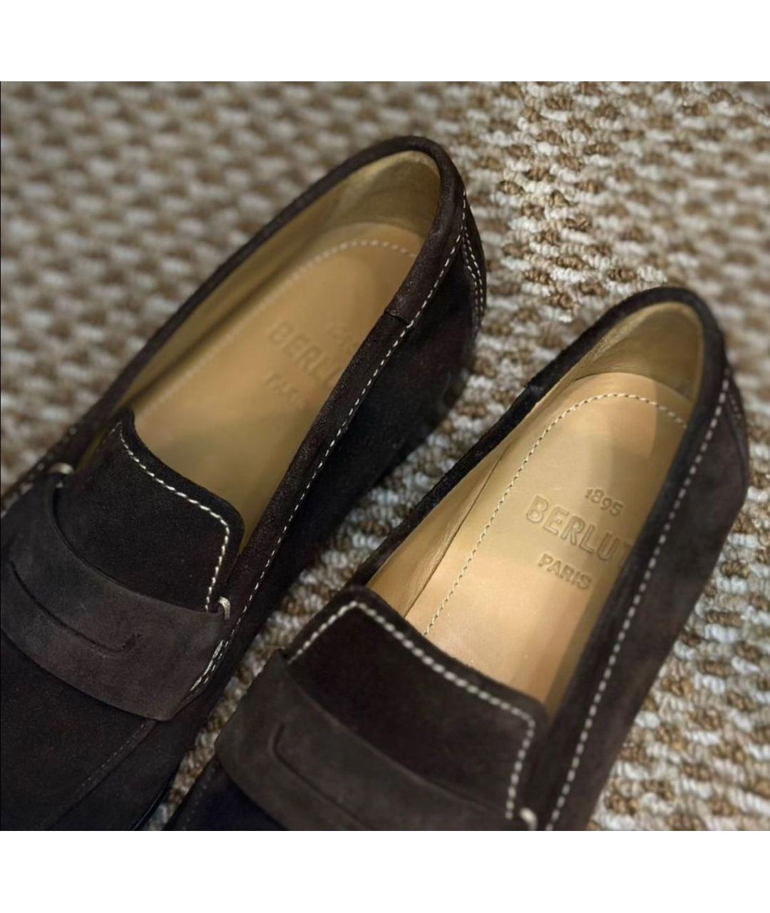 BERLUTI Коричневые замшевые лоферы, фото 5