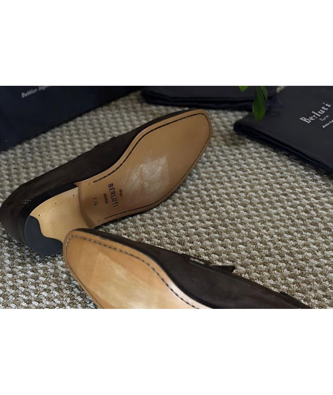 BERLUTI Коричневые замшевые лоферы, фото 4