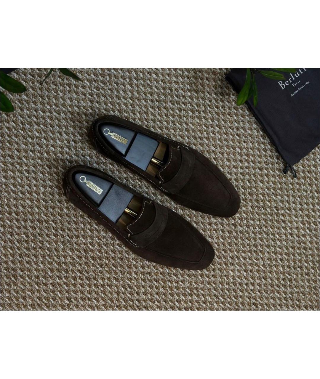 BERLUTI Коричневые замшевые лоферы, фото 2