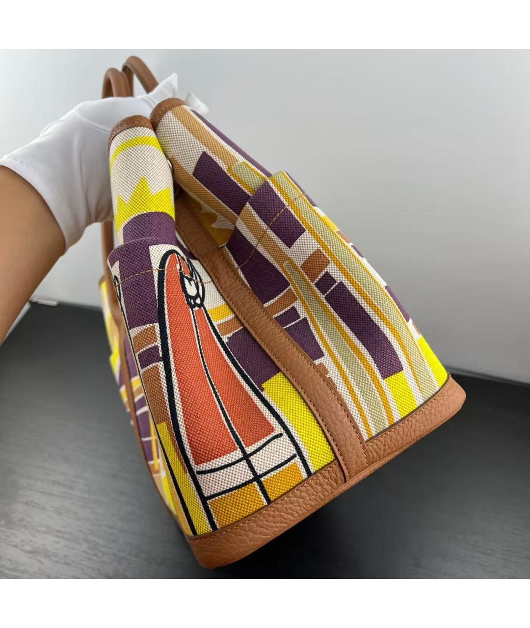 HERMES Кожаная сумка с короткими ручками, фото 3