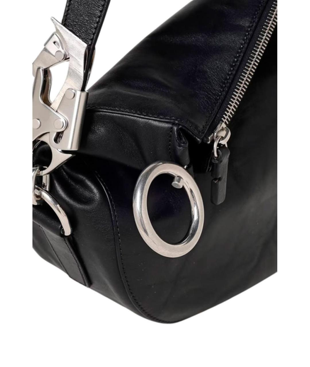 BURBERRY Черная кожаная сумка через плечо, фото 2