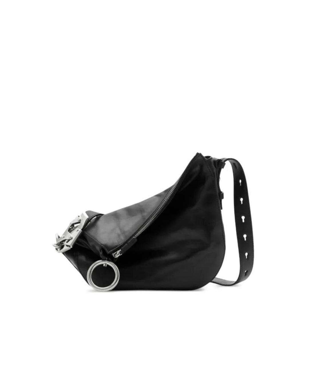 BURBERRY Черная кожаная сумка через плечо, фото 1