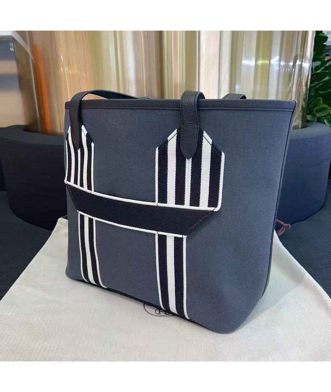 HERMES Тканевая сумка с короткими ручками, фото 3