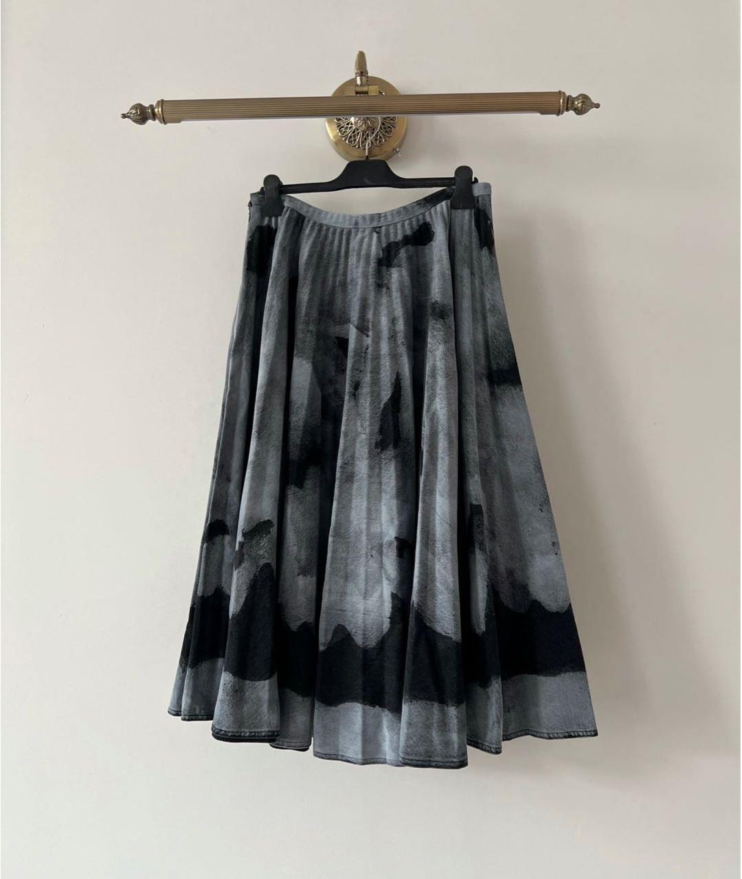 CHRISTIAN DIOR Голубая юбка миди, фото 2