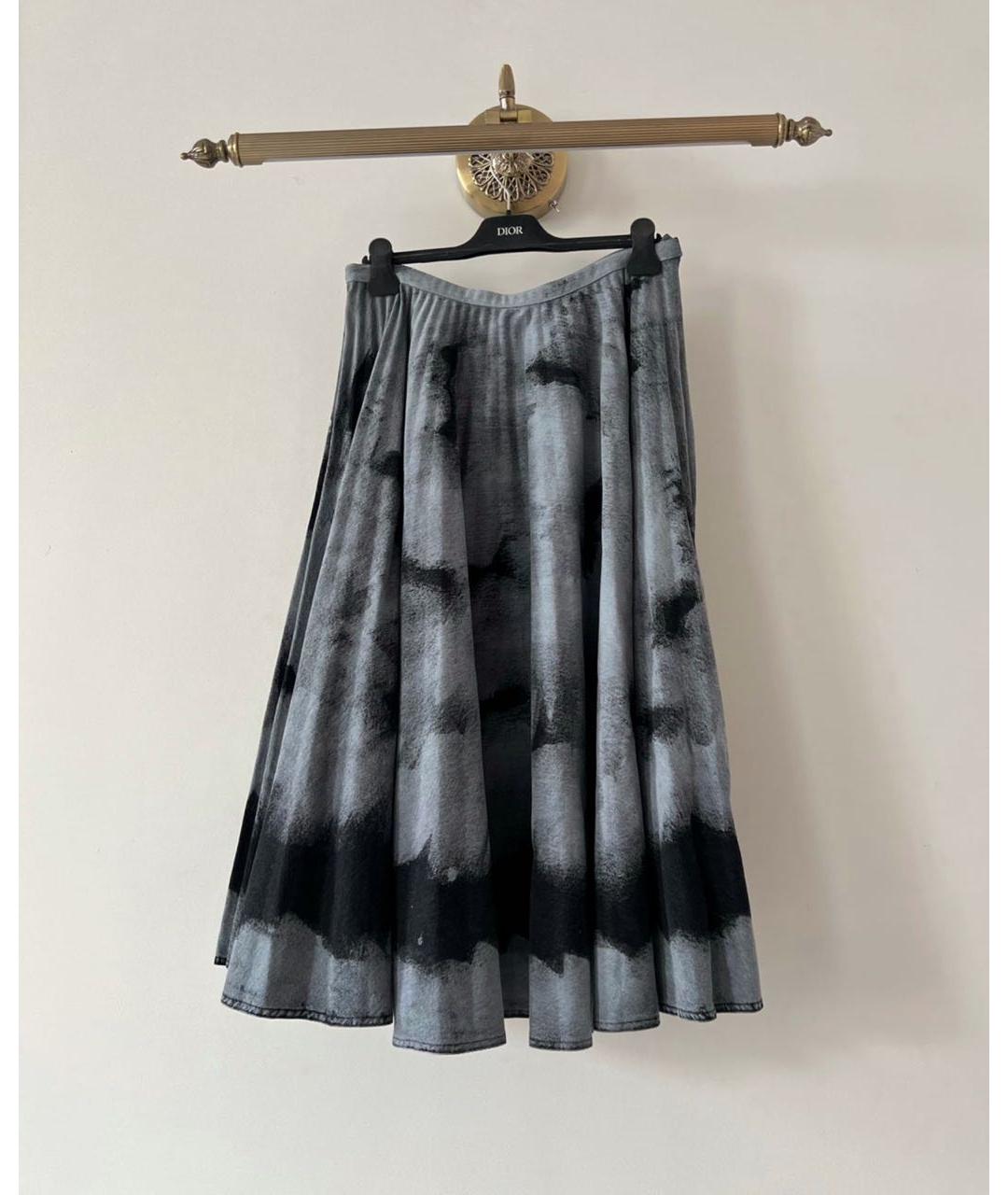 CHRISTIAN DIOR Голубая юбка миди, фото 9