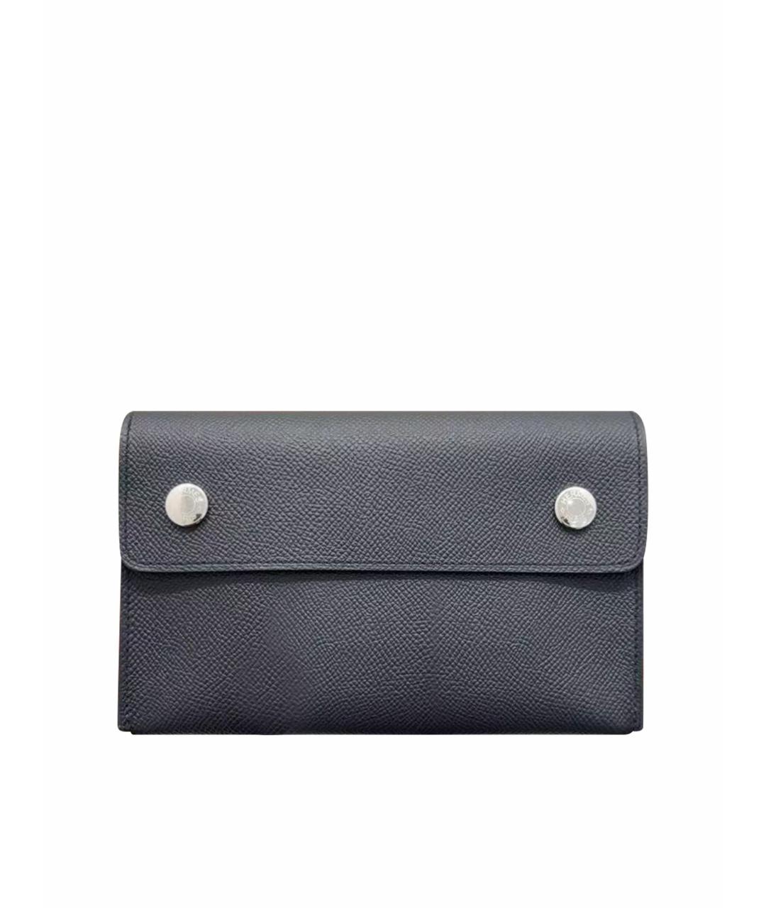 HERMES Черная кожаная сумка через плечо, фото 1