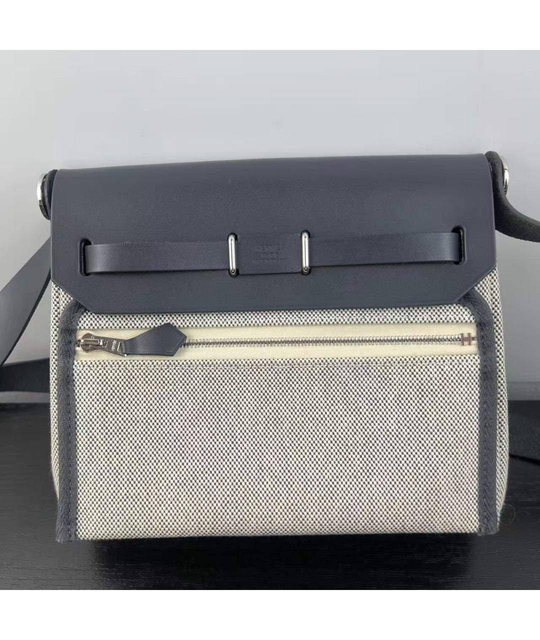 HERMES Голубая сумка через плечо, фото 3