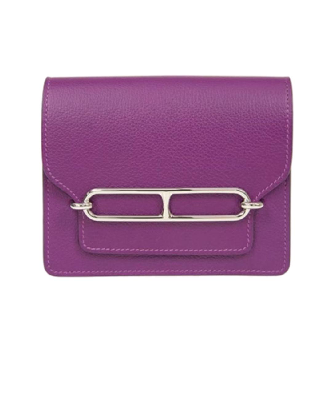 HERMES Фиолетовый кошелек, фото 7