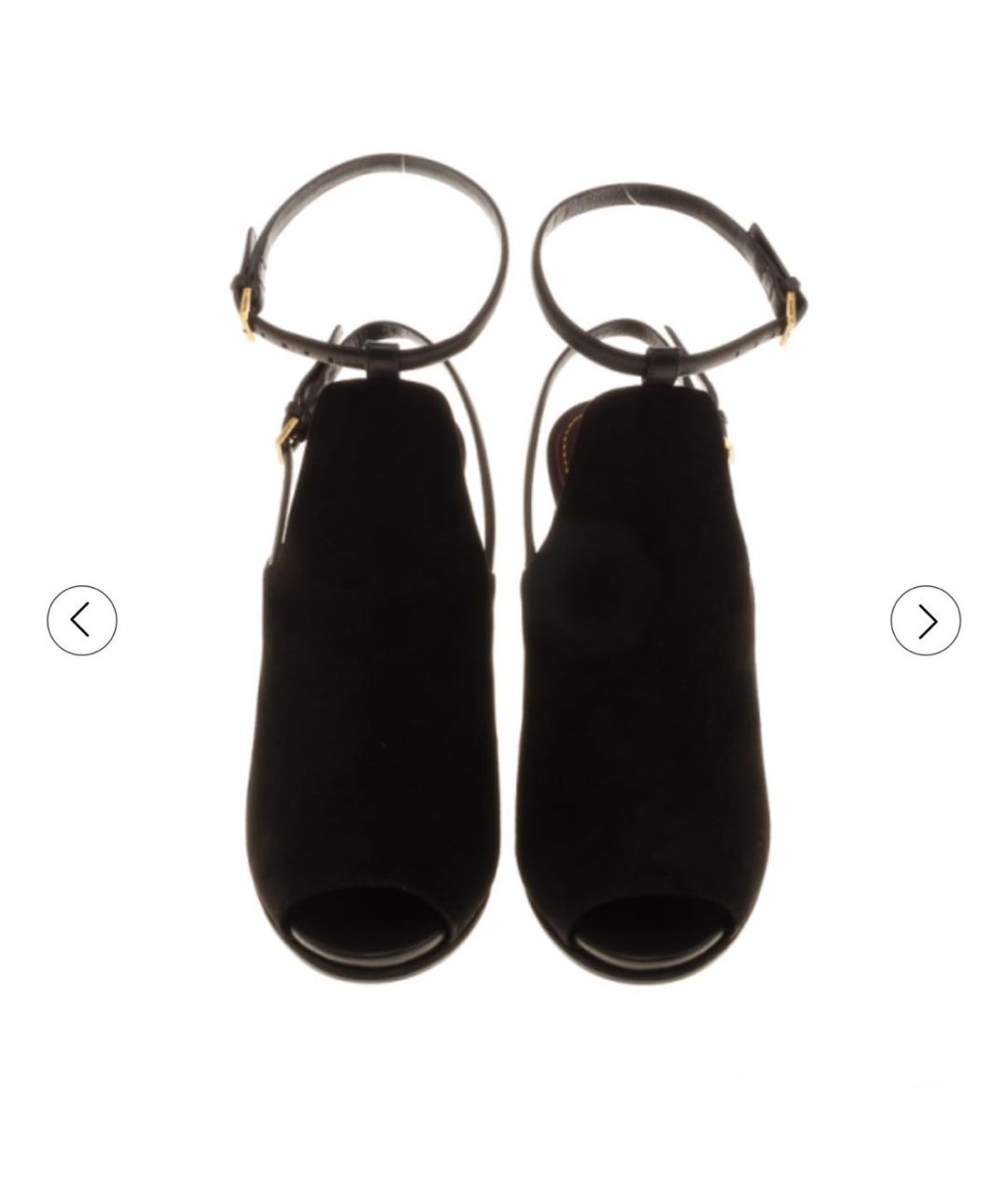 GUCCI Черные кожаные босоножки, фото 2