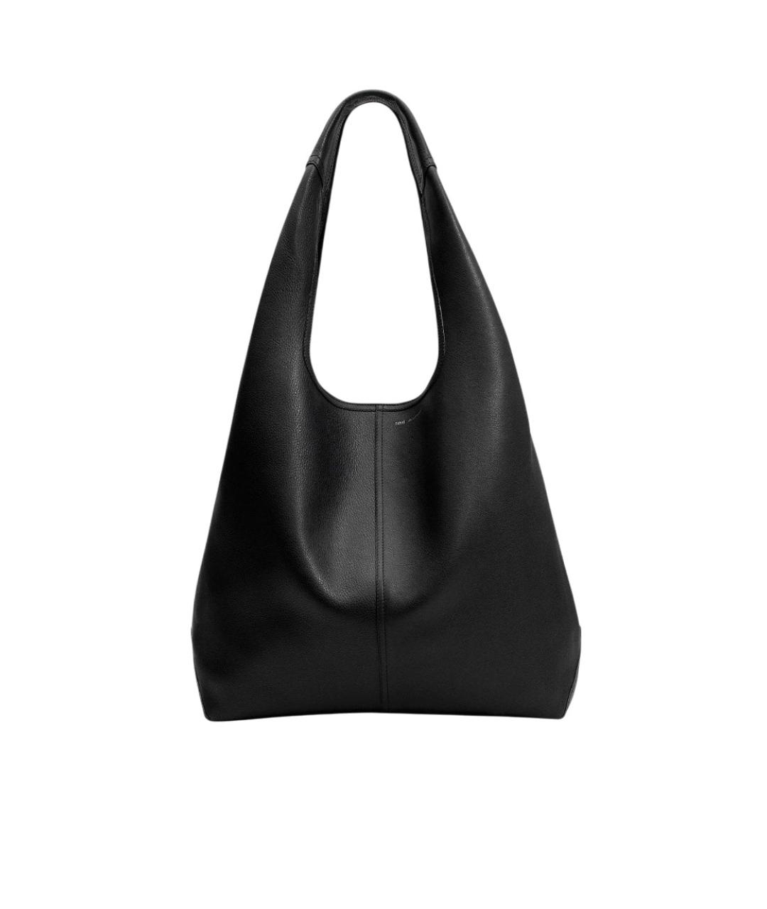 Ami Paris Черная кожаная сумка через плечо, фото 1