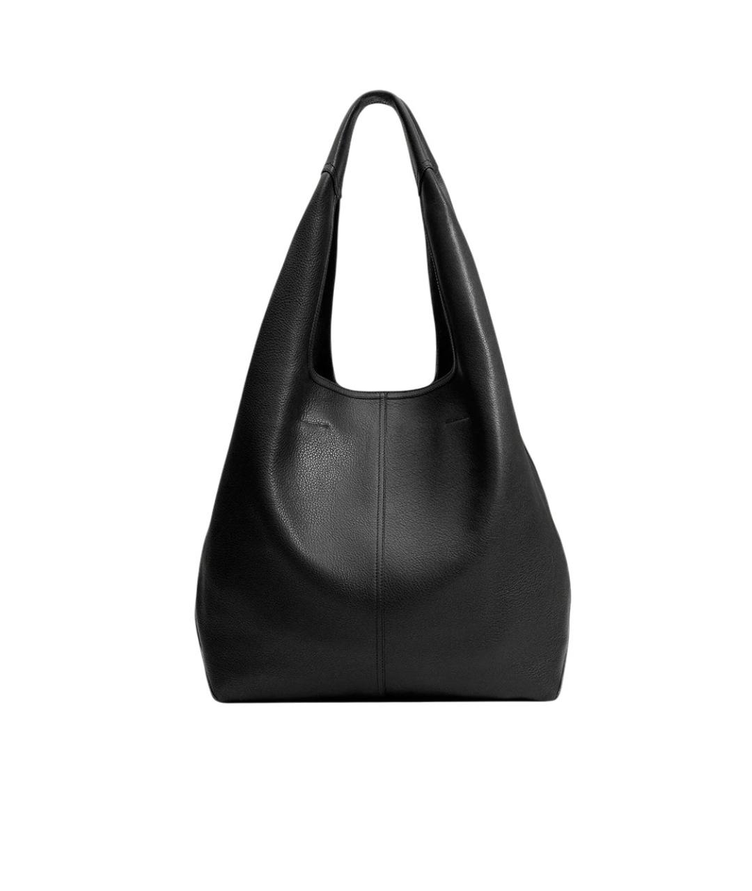 Ami Paris Черная кожаная сумка через плечо, фото 2