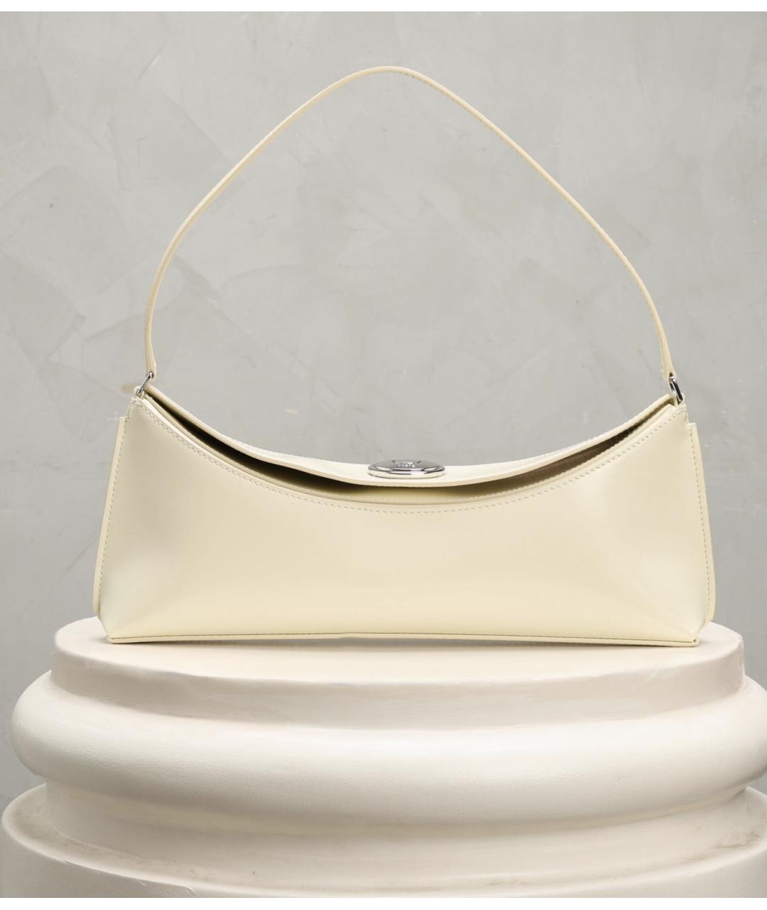 JACQUEMUS Белая кожаная сумка через плечо, фото 3