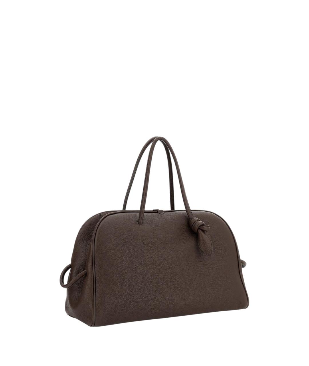 JACQUEMUS Коричневая кожаная сумка тоут, фото 2