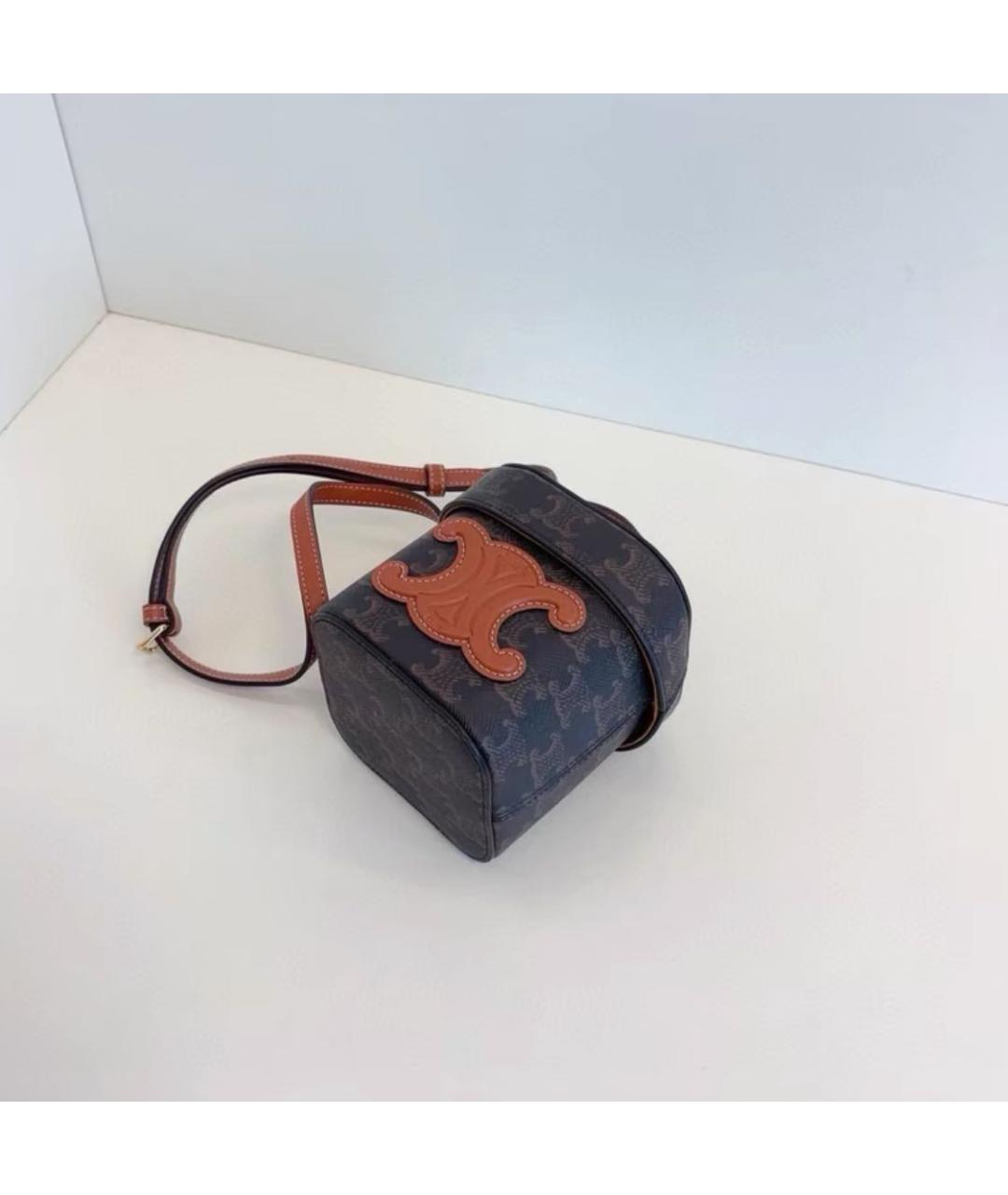 CELINE Горчичная сумка через плечо, фото 4