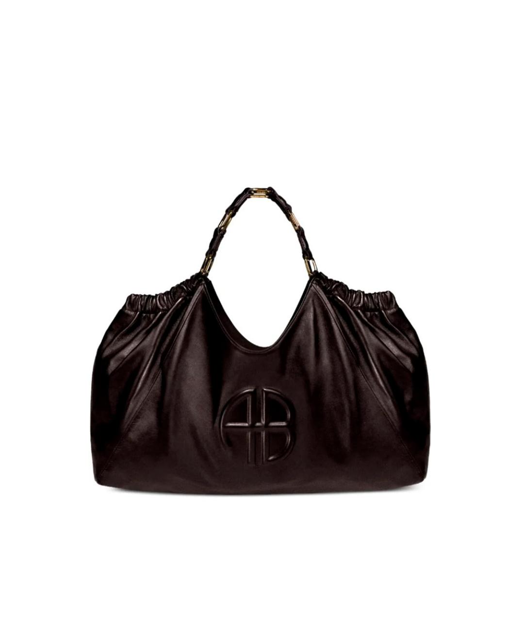 ANINE BING Коричневая кожаная сумка тоут, фото 1