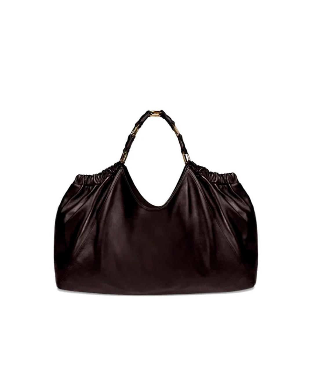 ANINE BING Коричневая кожаная сумка тоут, фото 2