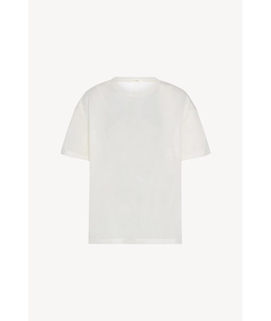 THE ROW Белая кашемировая футболка, фото 7