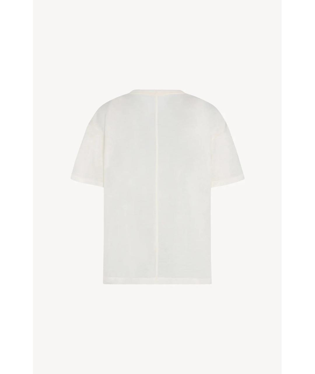 THE ROW Белая кашемировая футболка, фото 2