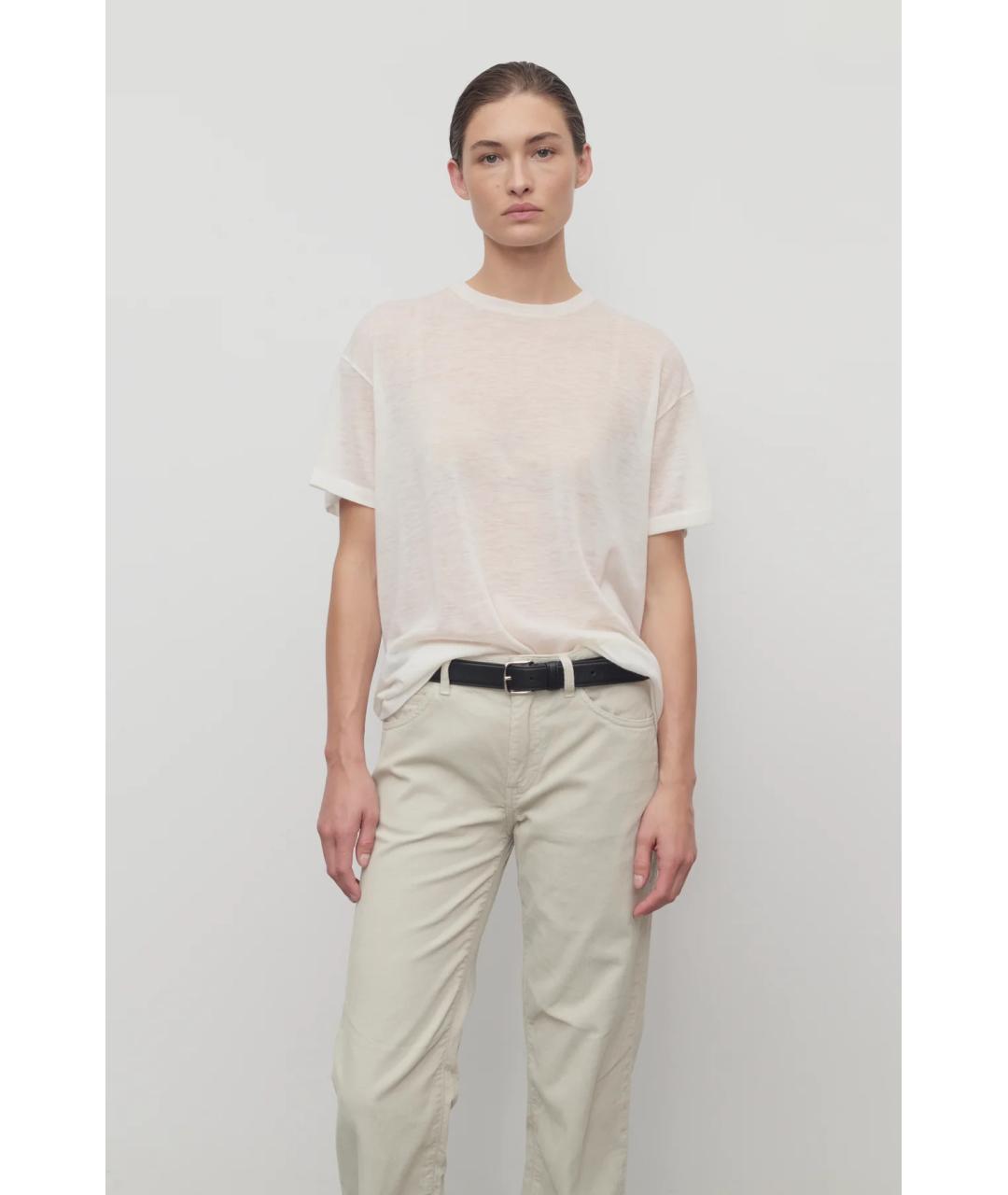 THE ROW Белая кашемировая футболка, фото 3