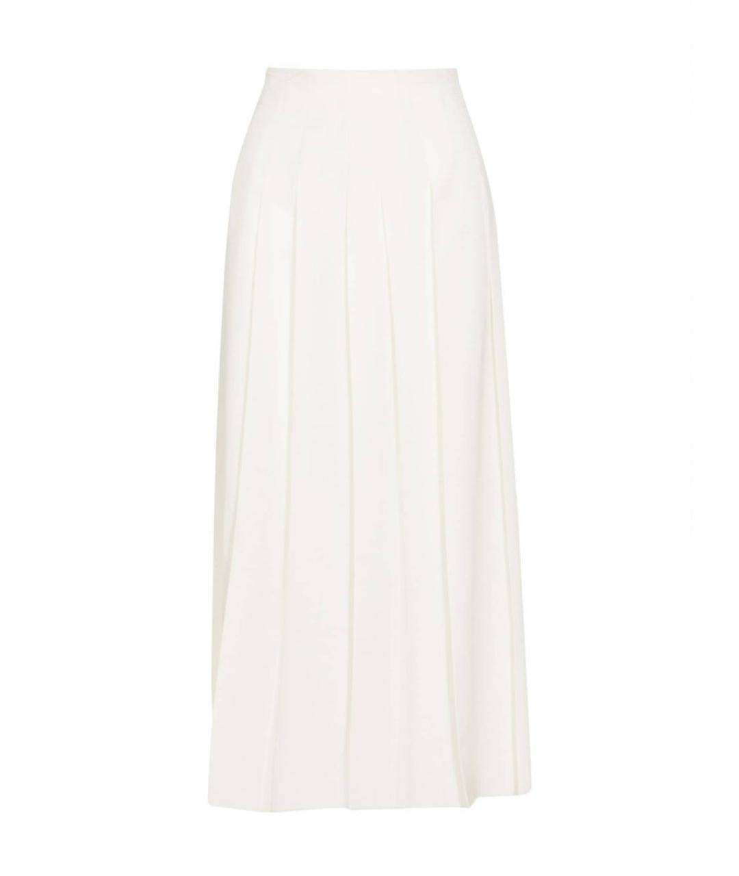 CALCATERRA Белая шерстяная юбка миди, фото 1