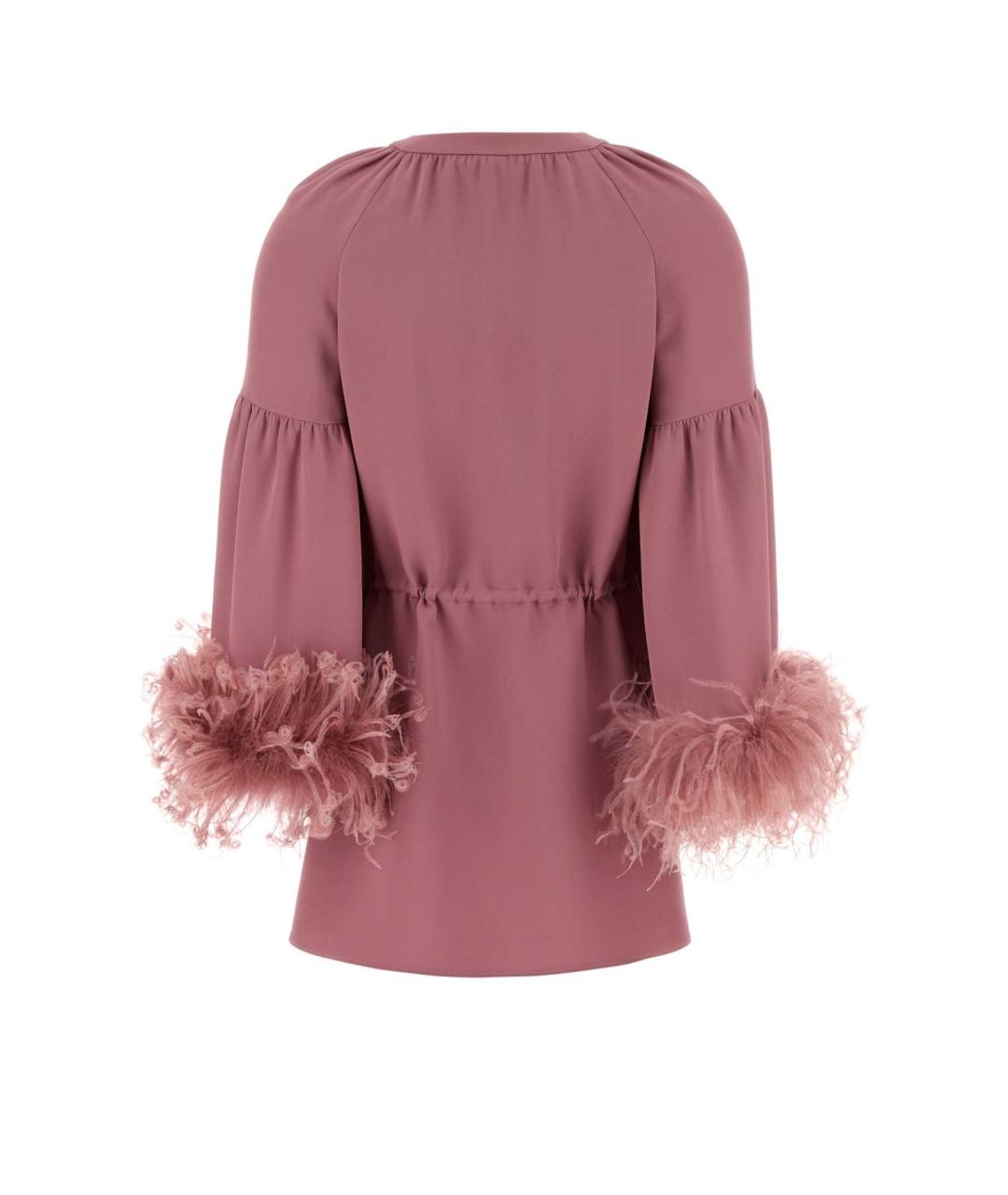 VALENTINO Розовая шелковая блузы, фото 2