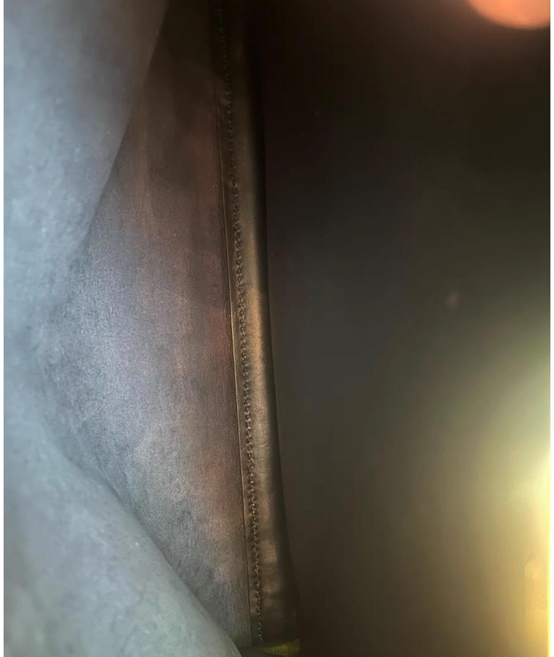 FENDI Черная кожаная сумка тоут, фото 4