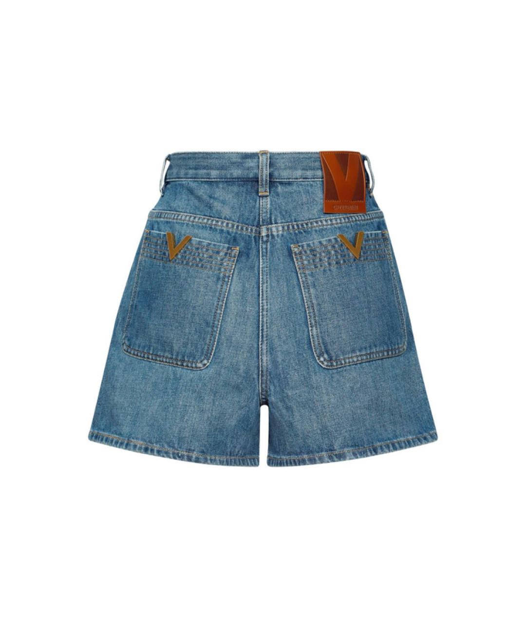 VALENTINO Синие деним шорты, фото 2