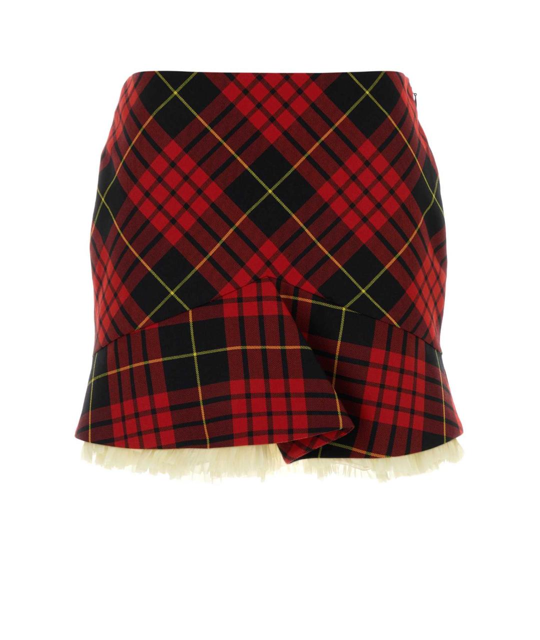 ALEXANDER MCQUEEN Мульти полиэстеровая юбка мини, фото 1