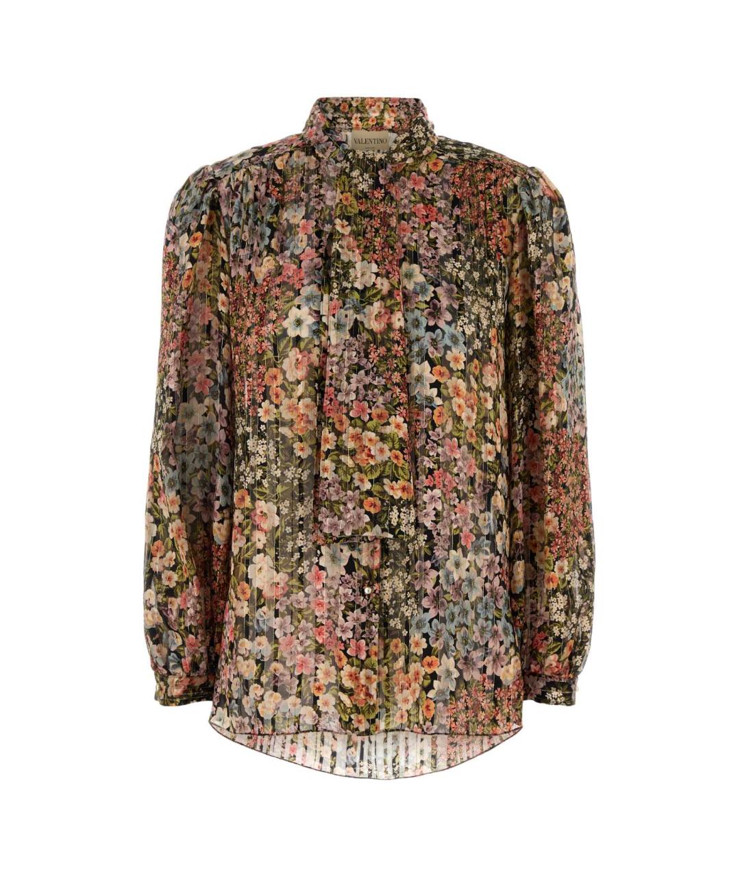 VALENTINO Мульти шелковая блузы, фото 1