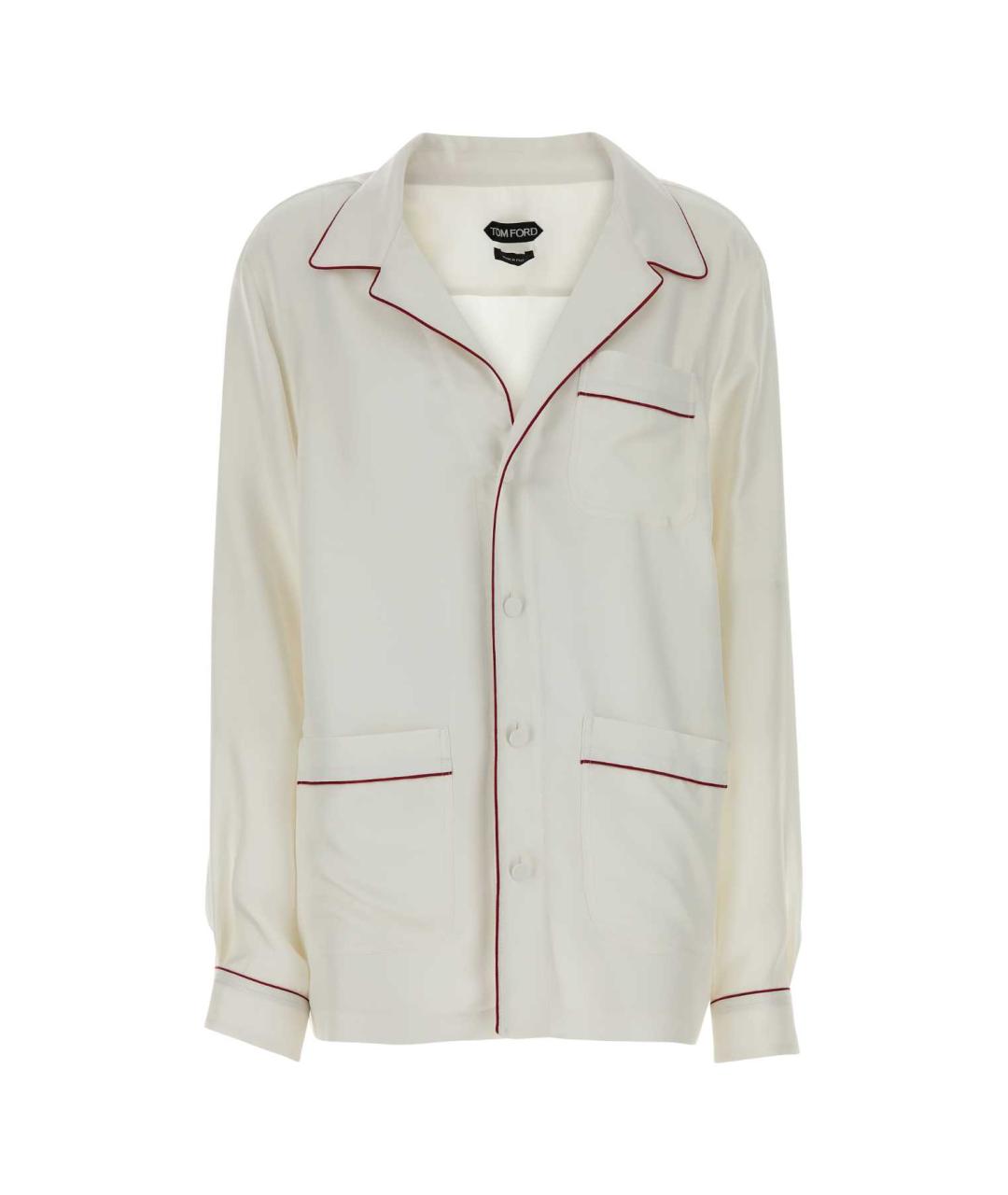 TOM FORD Белая шелковая рубашка, фото 1