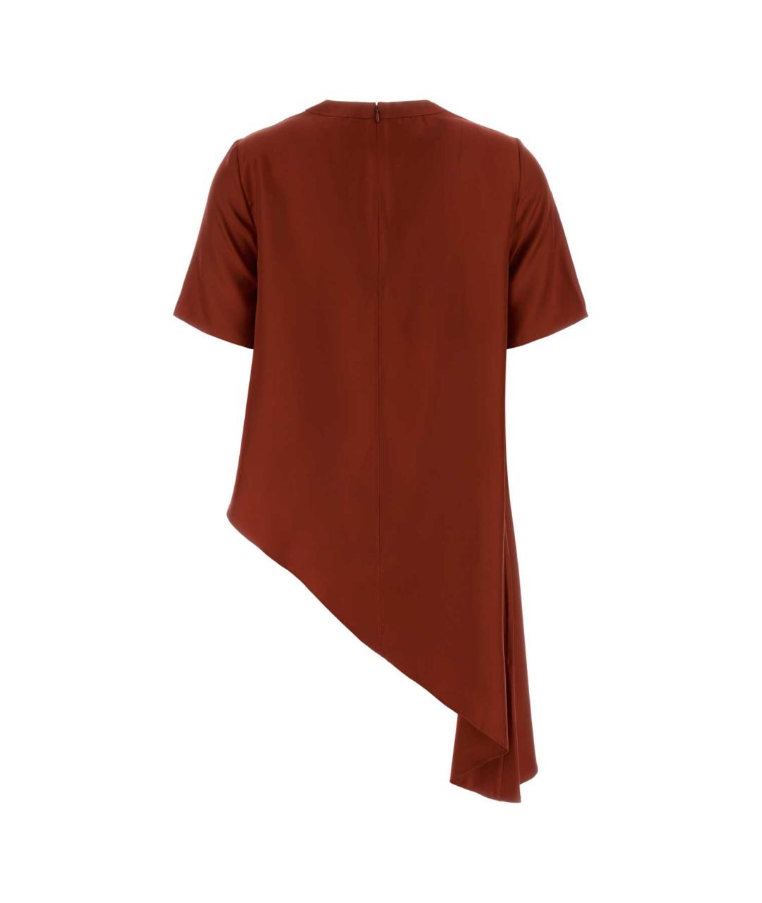 LOULOU STUDIO Красная шелковая блузы, фото 2