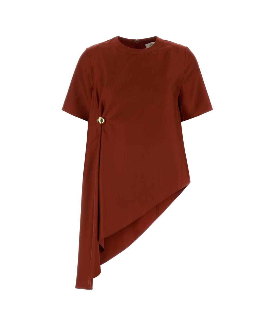 LOULOU STUDIO Красная шелковая блузы, фото 1