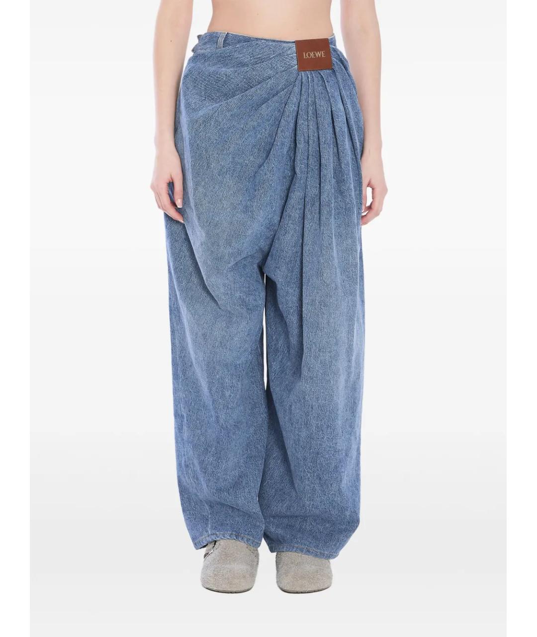 LOEWE Синие хлопковые прямые джинсы, фото 3
