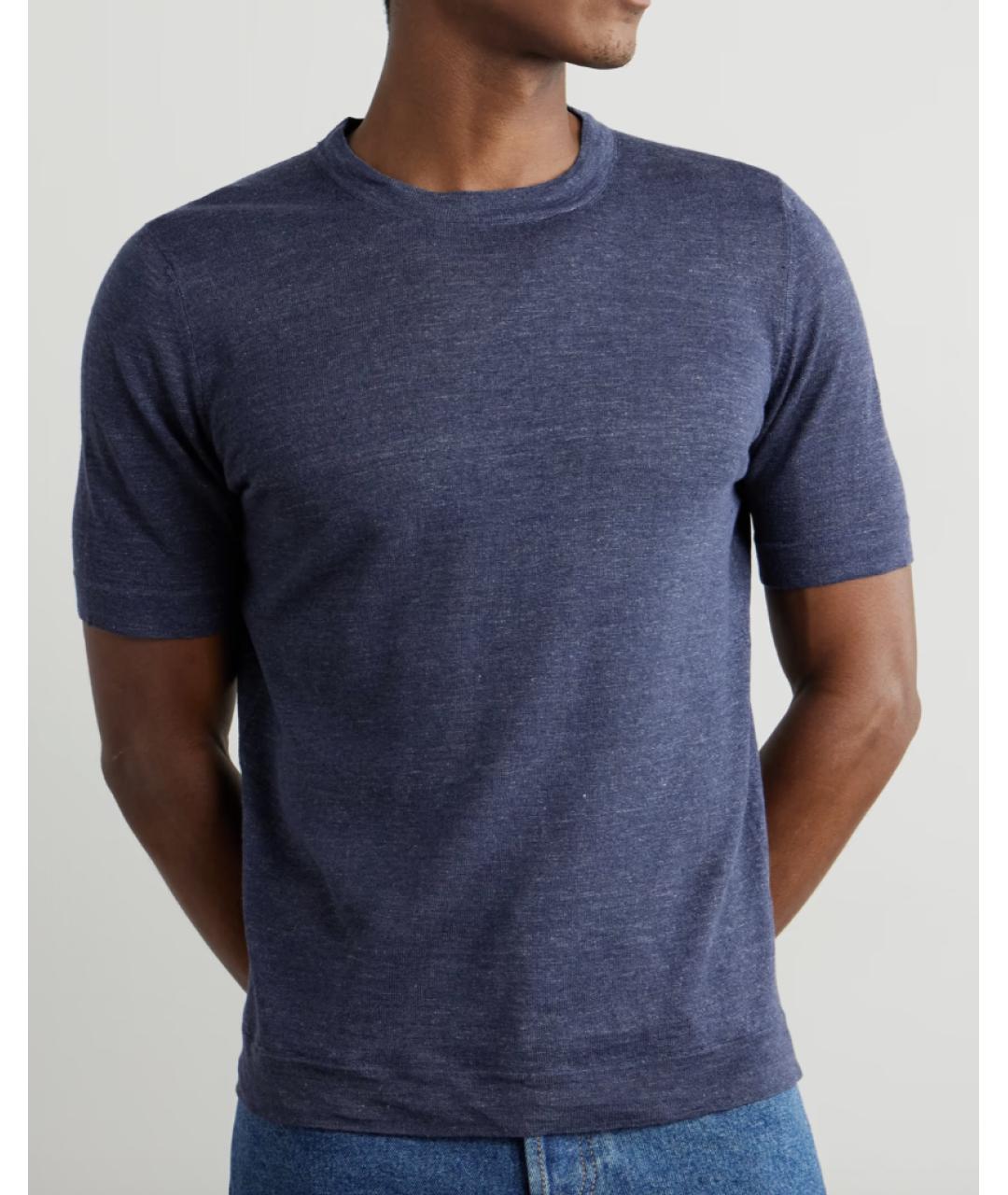BRUNELLO CUCINELLI Синяя футболка, фото 2