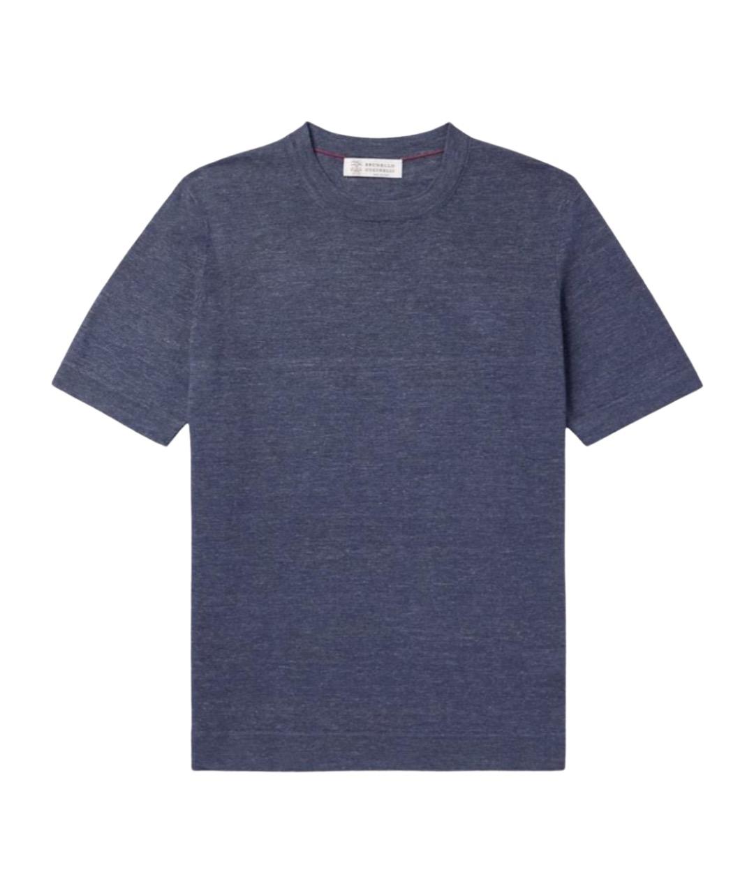 BRUNELLO CUCINELLI Синяя футболка, фото 1