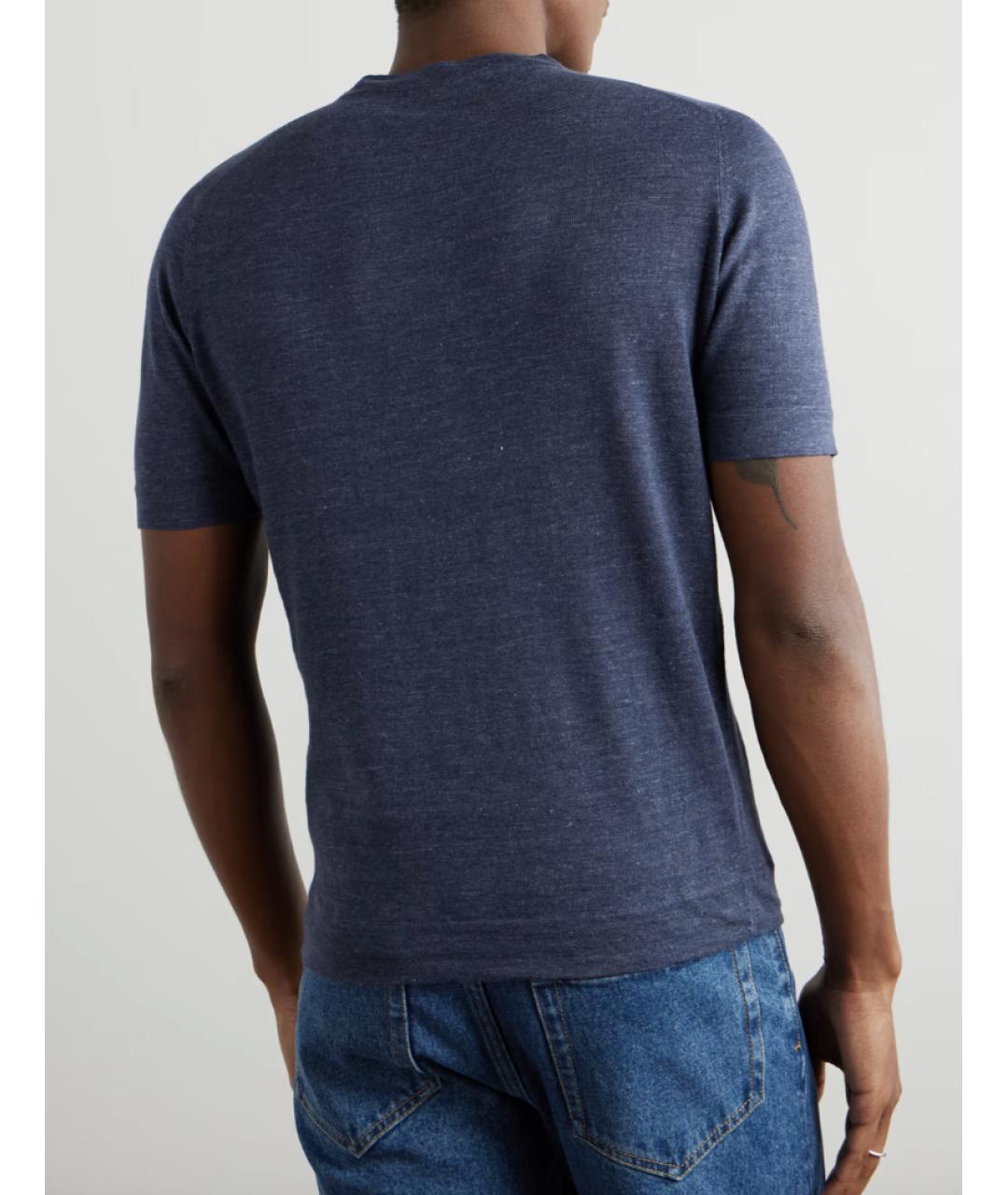 BRUNELLO CUCINELLI Синяя футболка, фото 3
