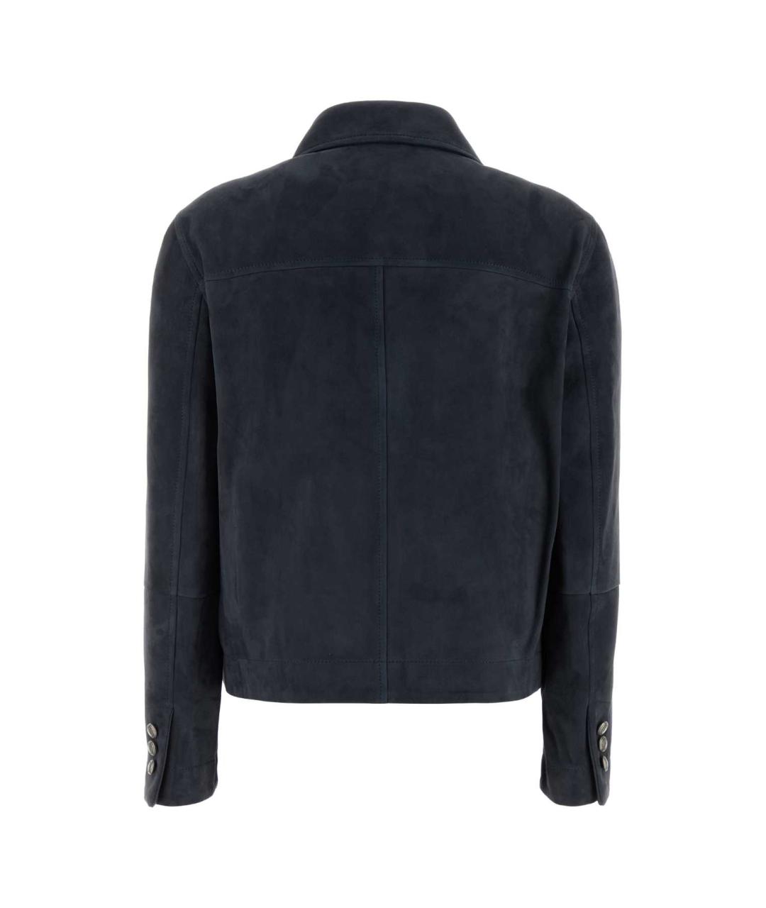 BRUNELLO CUCINELLI Темно-синяя замшевая куртка, фото 2