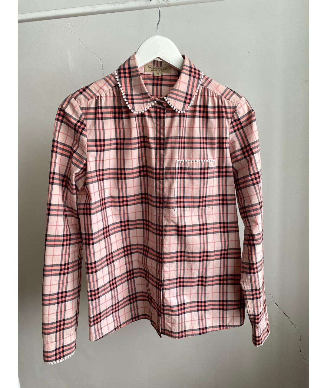 BURBERRY Розовая хлопковая рубашка, фото 8